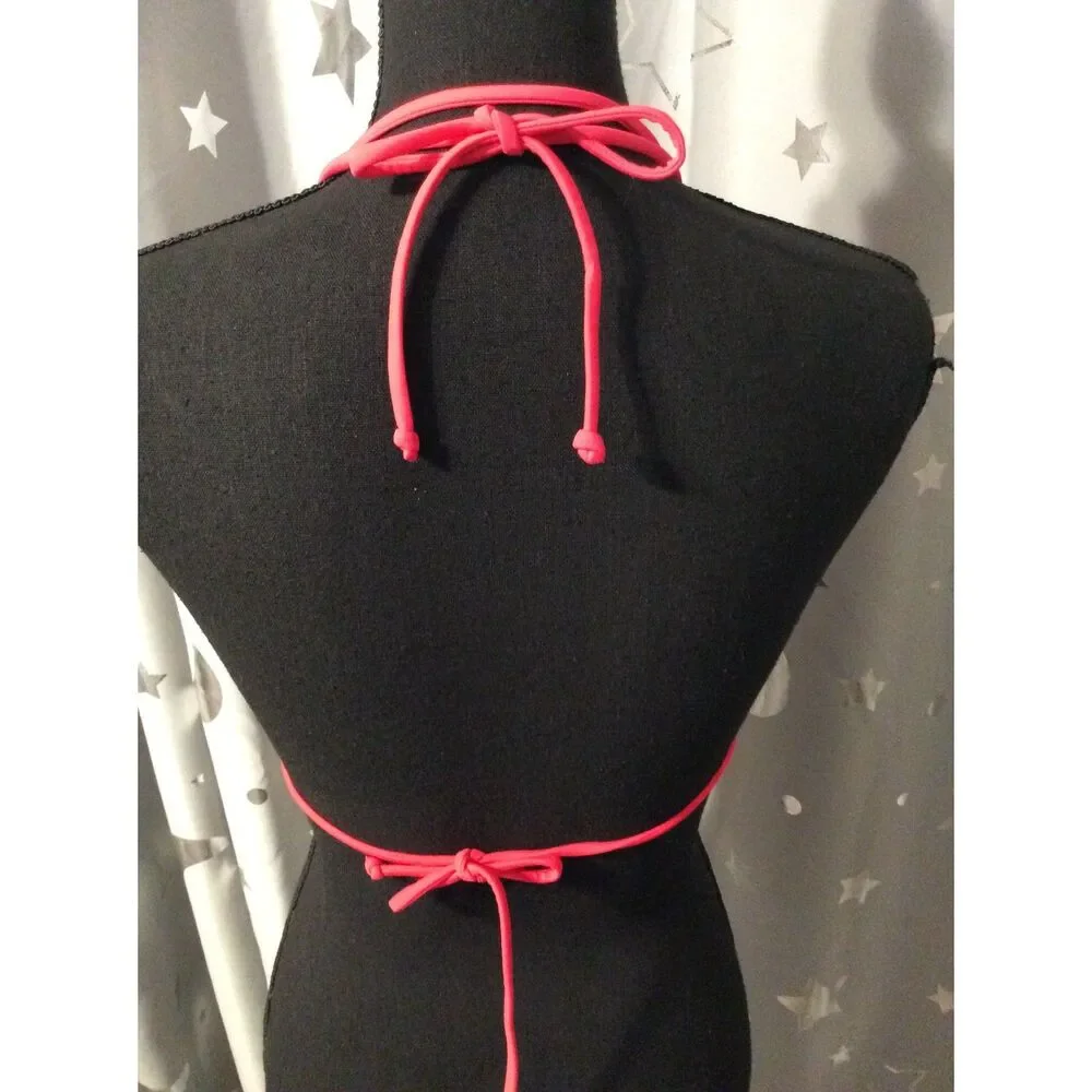 Victoria's Secret Red Large Triangle Bikini Top Womens Light Padding